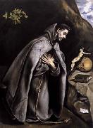 GRECO, El, St Francis Meditating